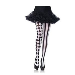 Black & White Harlequin Pantyhose